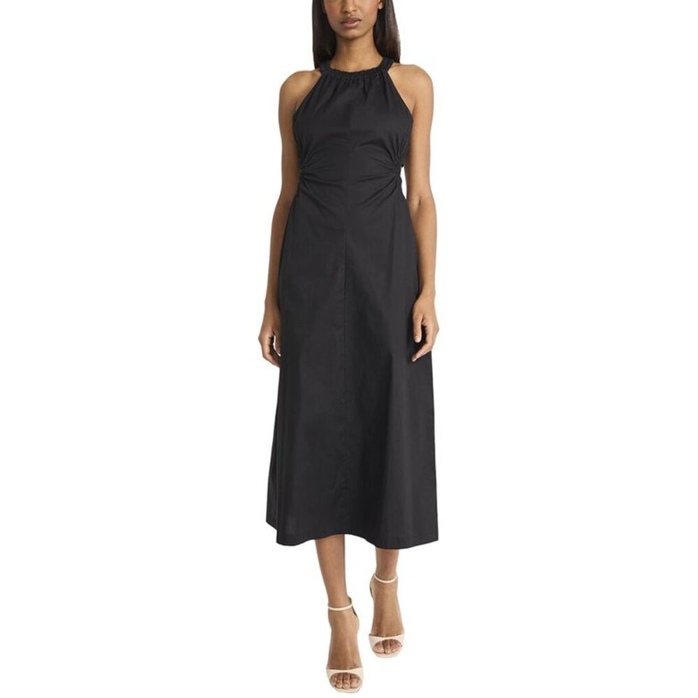 Donna Morgan Womens Midi Dress, Black